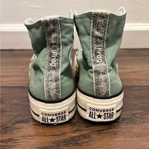Custom platform high top converse